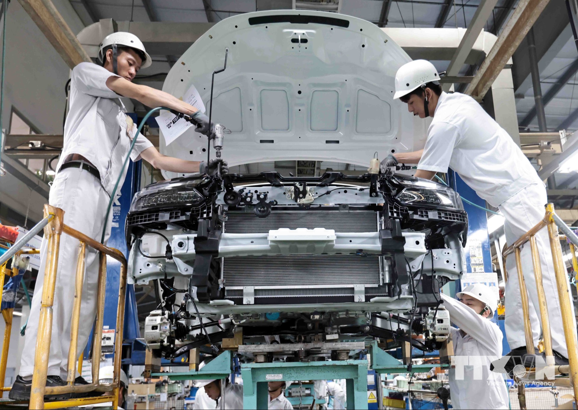 Chiến lược đẩy mạnh ứng dụng công nghệ là yếu tố quan trọng giúp Honda Việt Nam (HVN) tăng trưởng mạnh mẽ; tập trung cải thiện tính năng an toàn chủ động, kết nối thông minh và tiết kiệm nhiên liệu. (Ảnh: Trần Việt/TTXVN)